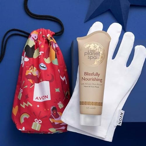 Avon Planet Spa Moments of Joy Handpflege-Geschenkset in einem festlichen Stoff-Geschenkbeutel mit Kordelzug