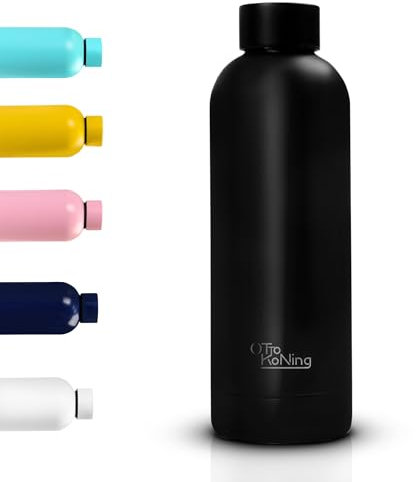 Borraccia Termica in acciaio inox da 500 ml - Otto Koning - Bottiglia isolata Mantiene le bevande fredde per 24 ore e quelle calde per 12 ore. Bottiglia thermos a prova di perdite, senza BPA