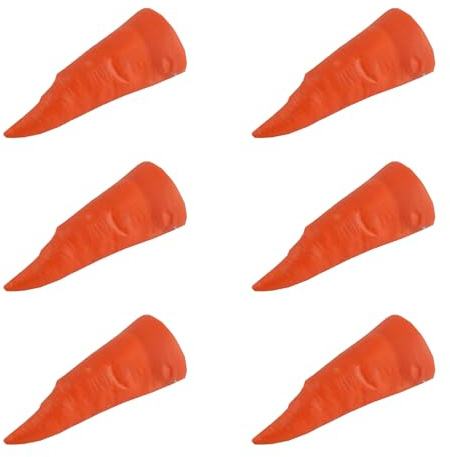 Lezevn Naso a forma di carota, accessorio natalizio con pupazzo di neve, naso rosso carota su elastico fai da te artigianato pupazzo di neve forniture (6)