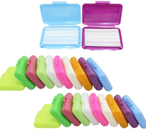 Kieferorthopädisches Wachs für Zahnspangen, Dentalwachs Zahnspangenträger-Wachs zur Linderung von Reizungen und Schmerzen, Zahnpflegesets, 20 Stück, 10 Farbe