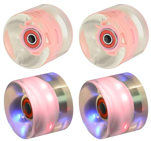 PATIKIL Leuchtende Skateboard-Räder, Rollschuh-Räder mit Kugellagern für Outdoor, Cruiser, Straße, zweireihig, Skating Ersatz