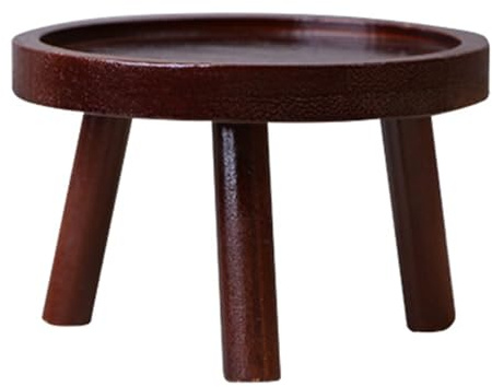 Genikeer Blumentopf Hocker Outdoor | Holzhocker Rund Pflanzen | Pflanzenständer Blumenständer Für Drinnen Retro | Pflanzenhocker Blumenständer Für Zuhause, Büro, Garten, Terrasse
