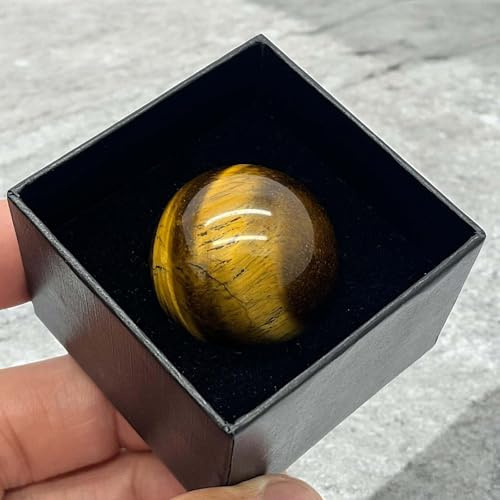arana's® - OJO DE TIGRE Piedra natural de 3 cm con estuche - Cristales naturales y piedras preciosas - Regalos originales - Piedras curativas sanación - Amuleto de la suerte - Horoscopo (Ojo de tigre)