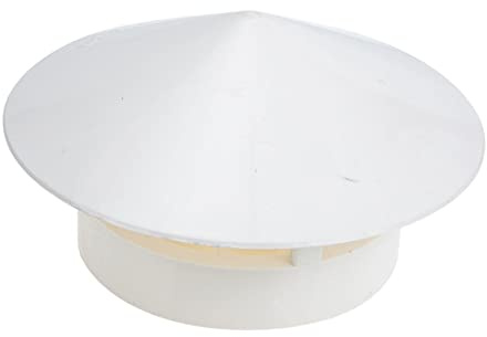 HOMSFOU Cubierta para Prueba de Lluvia y Viento de Ventilación de Techo de Pvc Blanco Multifuncional Adecuado para Decoración del Hogar y Chimenea para Chimenea y Respiraderos