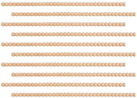 10 Pièces Bordure Décorative En Bois Perlé Bordure En Bois De 40 Cm Jolie Bordures En Boi s Semi-perlée Non Peinte Pour La Maison, Murs, Armoires, Étagères, Fenêtres Et Portes