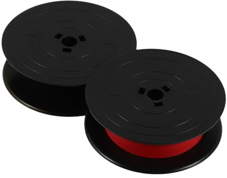 Cabilock Ersatzband Mechanischen Vintage Schreibmaschinen Kompatibel mit Doppelspulen Schreibmaschinenband Schwarz Rot Nylon Abs Material Zweifarbiges für Klare Feiyu Changkong Gr1