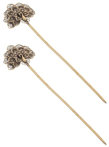 Perforadora de Cigarros Portátil de Cobre, 2 Piezas para Viaje | Mejora la Calada, Estilo Elegante Vintage Ornamentado, para Caja de Cigarros y Uso en Desplazamientos
