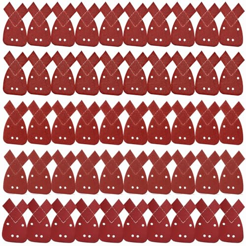 Epehio 50Pcs Black and Decker Mouse Sander Pads With Extra 2 Tips | 40/60/80/120/180 Grits Mouse Sanding Pads For Mouse Sander, 4-Hole Hook and Loop Mouse Sander Sheets For Wood Metal Paint