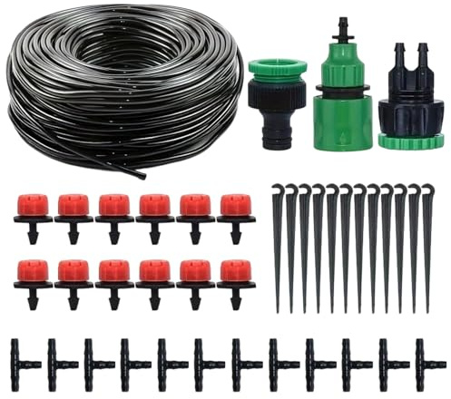 di Irrigazione a Goccia | Irrigatore automatico nebulizzante regolabile | Kit di Irrigazione a Goccia - per Piante in Vaso, Fiori, Prato, Giardino, Balcone, Terrazzo