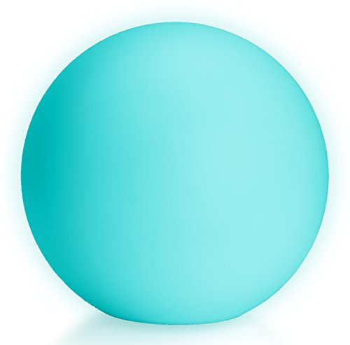 Led Kugel Garten Kugellampe Kugelleuchte Aussen 40 cm 16 Farben Aufladbar mit Akku und Fernbedienung Leuchtkugel Outdoor Lichtkugel außen