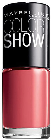 Maybelline New York Make-Up Nailpolish Color Show Nagellack Coral Craze/Ultra glänzender Farblack in knalligem Rot, 3 x 7 ml