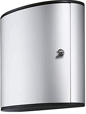 Durable Key Safe Box 36 - Wall Mounted Lockable Key Holder Cabinet for up to 54 Key Clip Keys with secure key lock - Aluminium Keysafe including 6 Key Clip Tags, Silver