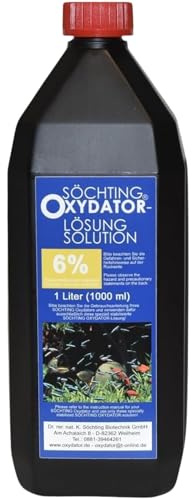 Söchting Oxydator-Lösung 6% – 1 Liter Universal-Konzentration für Aquarien – Spezial-Stabilisierte Qualität für Aktiv-Sauerstoff – Original Dr. Söchting Biotechnik