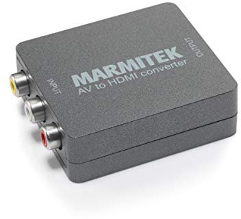 RCA auf HDMI Konverter - Marmitek Connect AH31-1080p Full HD - Keine Software notwendig - Composite - SCART - PAL - NTSC - AV HDMI Adapter - Schließen Sie alte Geräte an Neue Fernseher an