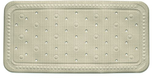 kela 22365 Badewanneneinlage, Mit Sauger, PVC-Weichschaumbeschichtet, 72 x 36 cm, Kreta, beige