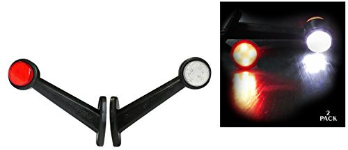 flexzon 2 X 8 LED SIDE OUTLINE STALK MARKER LIGHTS LAMP TRAILER TRUCK 20CM 12V