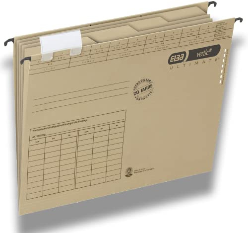 ELBA Projekt und Personalmappe vertic ULTIMATE, 5er Pack, DIN A4, Karton, braun