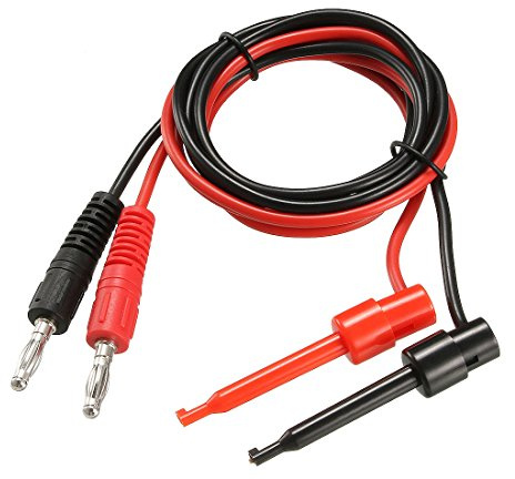 sourcing map Test Leads 4mm Banana Plug to Test Hook 35 Inch Length 5A for Multimeter Oscilloscope PCB 2pcs