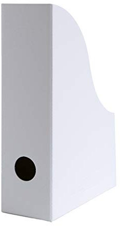 10 x PresentFill® Kleine Stehsammler Diamant Weiß Zeitschriftensammler Stehordner für DIN A5 Format aus 100% Recycling Karton - Made in Germany für Schreibtisch, Archiv und Aufbewahrung
