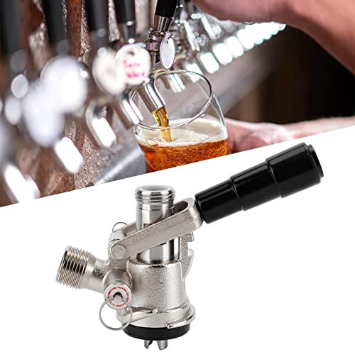 Dispensador Acoplador de Barril de Cerveza Acero Inoxidable con V¨¢lvula de Seguridad para Hogar Bar Restaurante