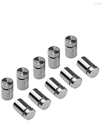 Lokatall Tornillo de publicidad, tornillos de separación de letreros, fijaciones de metal cromado, soporte de vidrio, clavos publicitarios, fijaciones de pared, soportes de vidrio publicitarios,