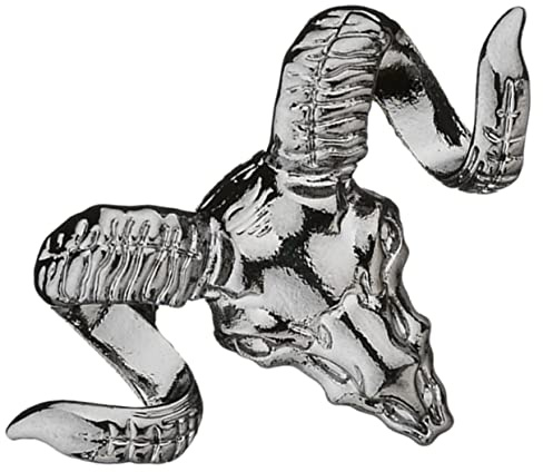 Broche chèvre Bélier - Épinglette métallique punk vintage - Broche mouton - Bijoux animaux - Broche de costume élégante - Accessoire de robe pour homme et femme, 4.6x3cm, Métal
