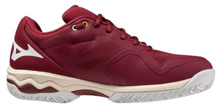 Mizuno Women's Wave Exceed Light Clay Tennis Shoes Sand Court Shoes Dark Red - White 38