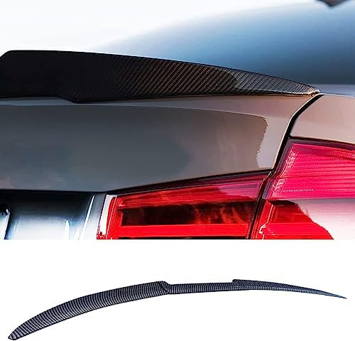 Auto Heckspoiler für BMW Serie 5 Series 5er G30 Sedan Berline Saloon 2017-2023, Heckflügel Einbau Dachspoiler Kofferraumspoiler Kratzfeste Styling Nachrüsten Zubehör,Carbon Fiber Look