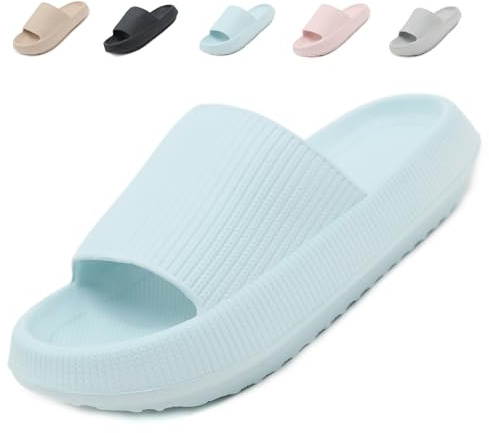 Uniuni dam herr Cozislides original tofflor med tjock sula, storlek 36–47, blå, 38/39 EU