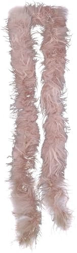 ihreesy Flauschige Federboa Federschal, 2m Lang Federstola Feder Schal Straußenfeder-Boa Straußenfeder-Schal Flauschige Straußenfedern Dekoration Nähdekoration Hochzeitsdekoration,Rosa