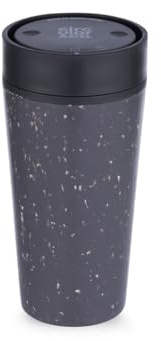 Circular & Co Pre 2026 (Previous Generation) Reusable Coffee Cup - 12oz/340ml - 100% Leakproof & Lockable - Push Top, One Hand Open, 360 Drinking - Recyclable - BPA Free - Dishwasher Safe