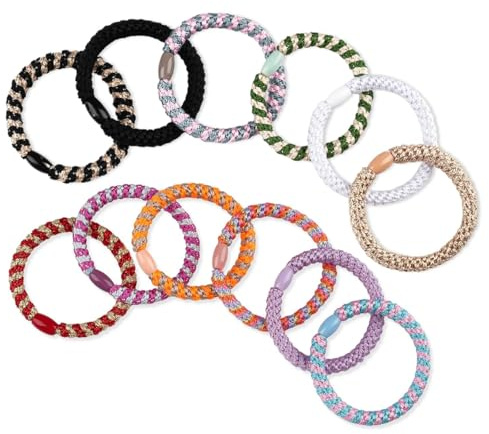 RDNKVB 12 Stück Haargummi, Elastisch, Zopfgummi, Stylisch, Pferdeschwanz, Inhaber, Damen, Mädchen (mix color)