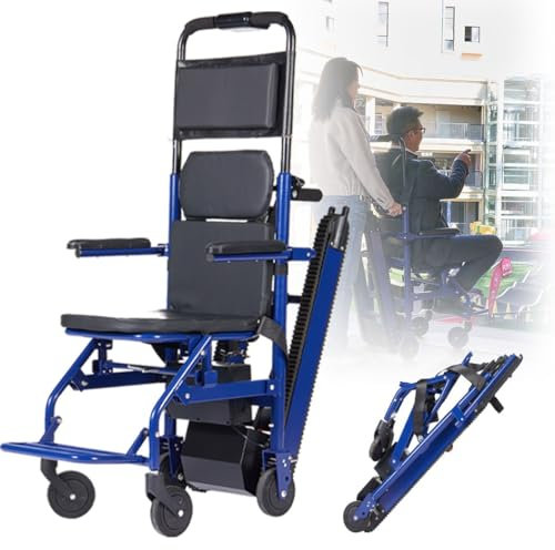 Elektrische Rollstühle Zum Treppensteigen,Treppenlift Stuhl Für Ältere Menschen,Zusammenklappbarer Mobilitätsroller,Zum Treppenauf- Und -Absteigen,Belastung 169 Kg/373 Lbs 13ah