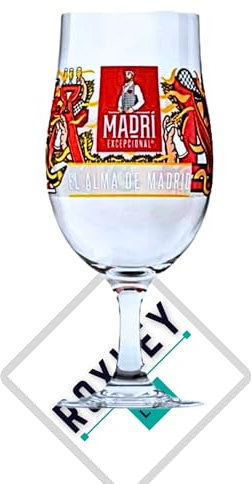 Madri - Vaso de pinta de cerveza Roxley Nucleated Lager de 20 onzas
