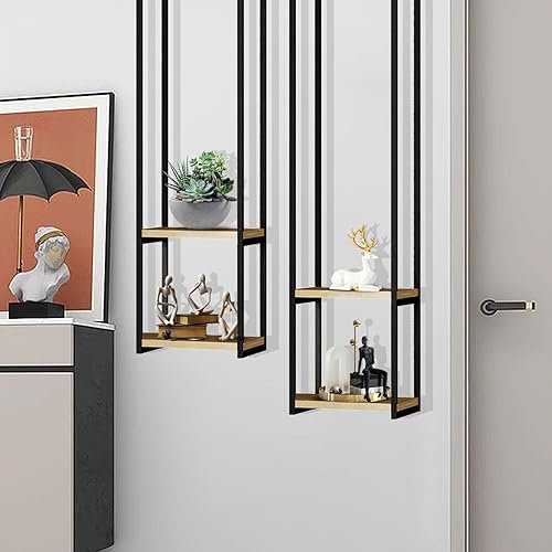 Scaffale a scaletta da soffitto in stile industriale per la decorazione e lo stoccaggio di casa e ufficio in ferro massiccio WWall scaffale libreria espositore 30 x 30 x 130 cm