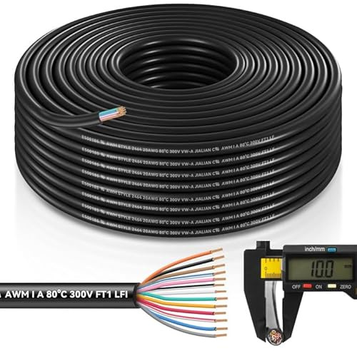 BILIPLE 13 Adriges Anhänger Kabel 5m, Fahrzeugkabel 13 adrig Kabel Anhänger 13polig Camping Fahrzeugleitung Kabelquerschnitt 13x0.5mm² 13 poliger Anhängerkabel für Anhänger KFZ LKW RV