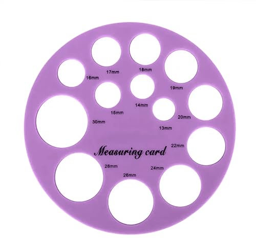BYYLECL Circle Template, Nipple Ruler, Silicone Nipples Measuring Ruler, Breast Flange Measuring Tool for Breast Pump Purple