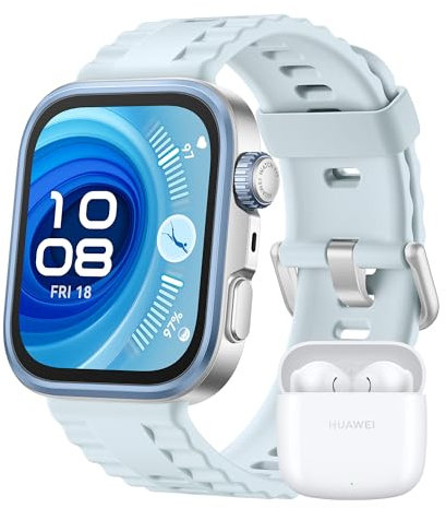 HUAWEI WATCH FIT 4 Pro Blue + FreeBuds SE 2 White, Smartwatch for Men Women Outdoor Enthusiasts, 1.82 Sapphire Screen, 9.3mm Thickness, ECG, up to 10 Days Battery Life, iOS & Android, Fitness Watch