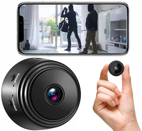 Genérico Mini Camara Espía WiFi 1080P Camara Vigilancia WiFi Interior/Exterior Oculta Cámaras De Vigilancia inalambricas Larga Duracion Spy CAM con Visión Nocturna Detección De Movimiento