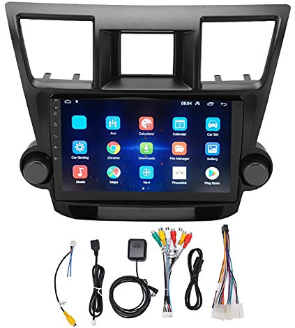 Navigateur GPS Torvex, remplacement du système de navigation automobile 10.1 pouces compatible avec Highlander 2008 2013, WiFi Radio Audio Unit (1+16g)