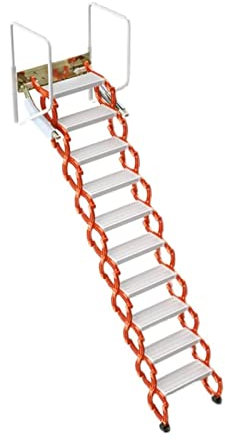 Scala telescopica per mansarda – Scala telescopica da parete per famiglie, con divisorio a scomparsa, per esterni, casa, salvaspazio, design pieghevole per un facile accesso