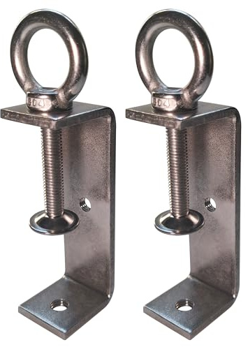 Ponezg 2 Stück C Klemme 50-95mm Einstellbar Kieferöffnungen Edelstahl C Zwingen Schraubzwingen Klein Schraubklemmen Metall Klemmschrauben Klemmhalterung Tischklemme M8 M10 Schraubzwinge C-Clamp Set