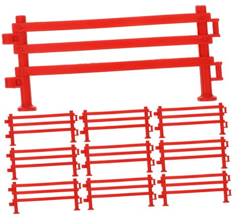 FUNNETOYU 100 Piezas Vallas de Juguete para Granjas Accesorios de Paneles de Cerca Miniatura Material Plástico Resistente Fácil Montaje para Animación y Jardines Miniatura