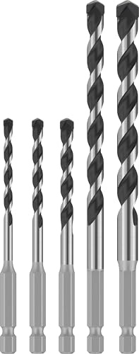 Bosch 5x PRO HEX-5 Drill Bit Set | for Hard stone, Concrete, Ø 4,00, 5,00, 6,00, 8,00, 10,00 mm, Professional Accessory Impact Drill/Driver, Drill Drivers