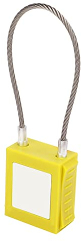 Generic Lockout Tagout Cable Locks 85mm Shackle Steel Safety Padlock, Reliable Lock for Equipment Maintenance, Suitable for Industrial Shutdown (Yellow)