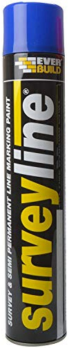 Everbuild SURVEYBL Surveyline Marker Spray 700 ml - Blue | Ideal For Survey Line Marking – High Covering Power – Easy To Apply