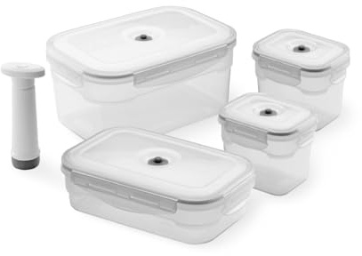 Compactor set med 4 vakuummatbehållare med pump, ACC926