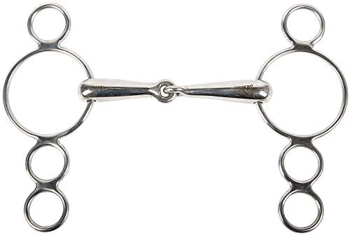 Harry's Horse 41101029-13.5 Bridon à 4 Anneaux 3 Anneaux supplémentaires 13,5, L