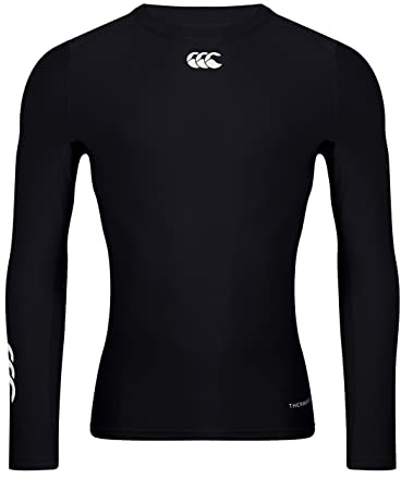 Canterbury Herren Oberteil Thermoreg Base Layer Langarm-Unterhemd, Schwarz, XL, E546845-989-XL