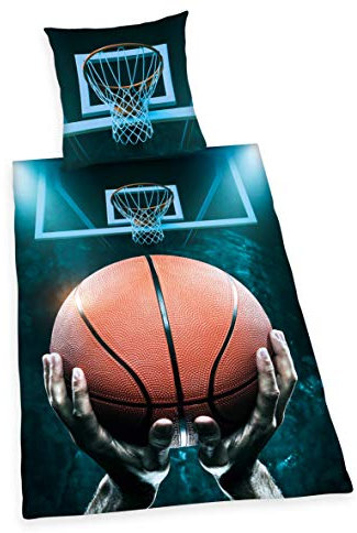 Herding Young Collection Bettwäsche-Set, Wendemotiv, Kopfkissenbezug 80 x 80 cm, Bettbezug 135 x 200 cm, Baumwolle/Renforcé, Mehrfarbig